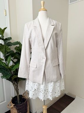 NWOT Loft stripes single breasted blazer